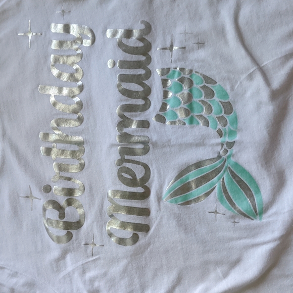 🌸10-12, Birthday Mermaid white children's place, 100% cotton - Picture 2 of 4